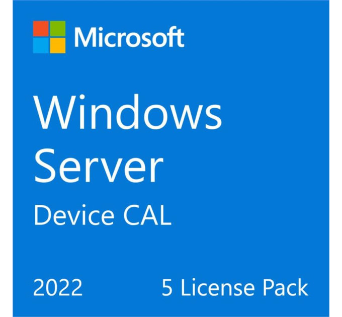 Microsoft ПЗ для сервера Microsoft Windows Server 2022 CAL 5 Device рос, ОЕМ без носія (R18-06439)