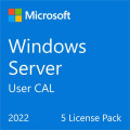 Microsoft ПЗ для сервера Microsoft Windows Server 2022 CAL 5 User англ, ОЕМ без носія (R18-06466)