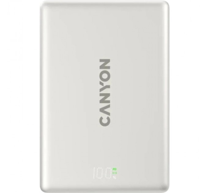 Батарея універсальна Canyon 10000mAh OnPower 511 PD20W Magnetic wireless MagSafe Grey (CNS-CPB511G)