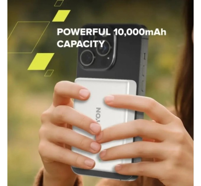 Батарея універсальна Canyon 10000mAh OnPower 511 PD20W Magnetic wireless MagSafe Grey (CNS-CPB511G)