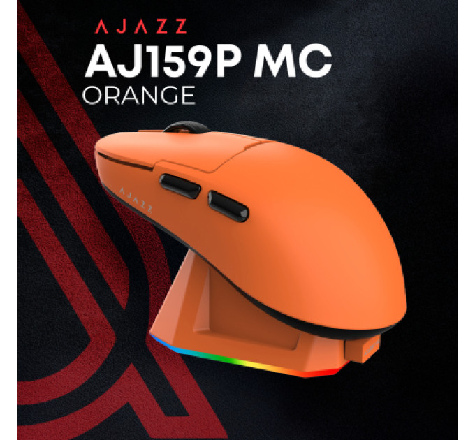 Ajazz Мишка Ajazz AJ159P MC Wireless/Bluetooth/USB Charging Dock Orange (AJ159P-MC-Orange)