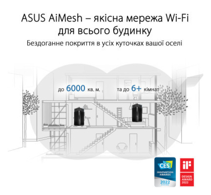 ASUS Маршрутизатор ASUS ZenWiFi Pro ET12 1PK (90IG05Z0-MO3A10)