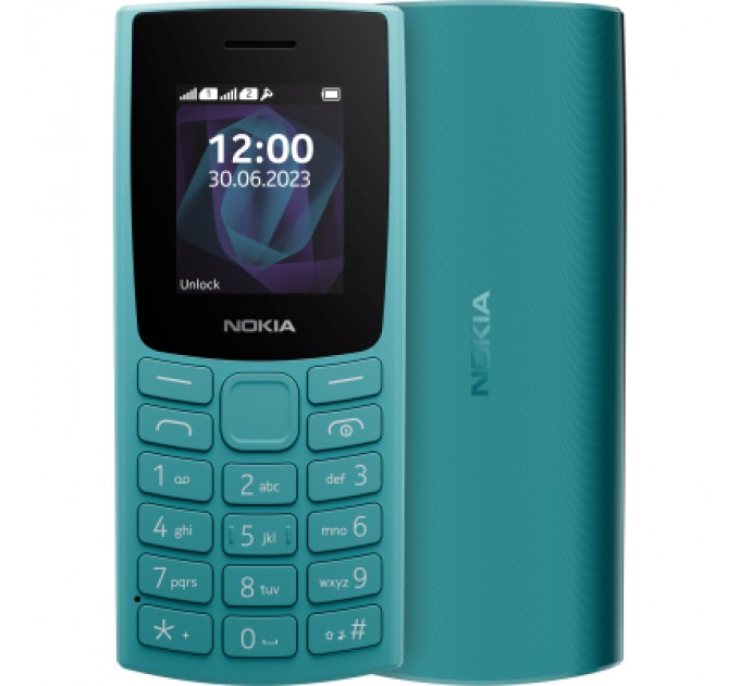 Мобільний телефон Nokia 105 SS 2023 Cyan