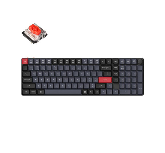 Keychron Клавіатура Keychron K17 PRO Gateron MX 2.0 Brown QMK White Led Wireless/Bluetooth/USB-А UA Black (K17P-A3-UA)