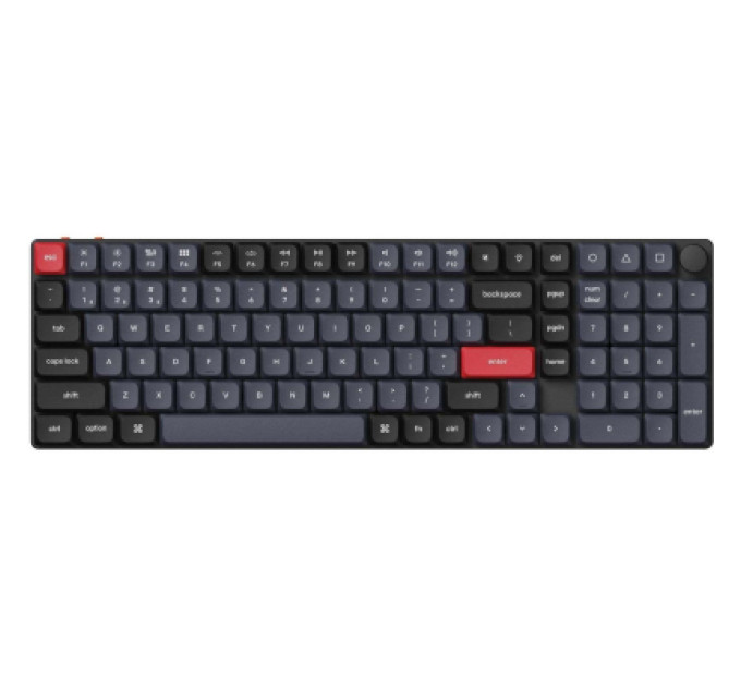 Keychron Клавіатура Keychron K17 PRO Gateron MX 2.0 Red White Led QMK Wireless/Bluetooth/USB-А UA Black (K17P-A1-UA)