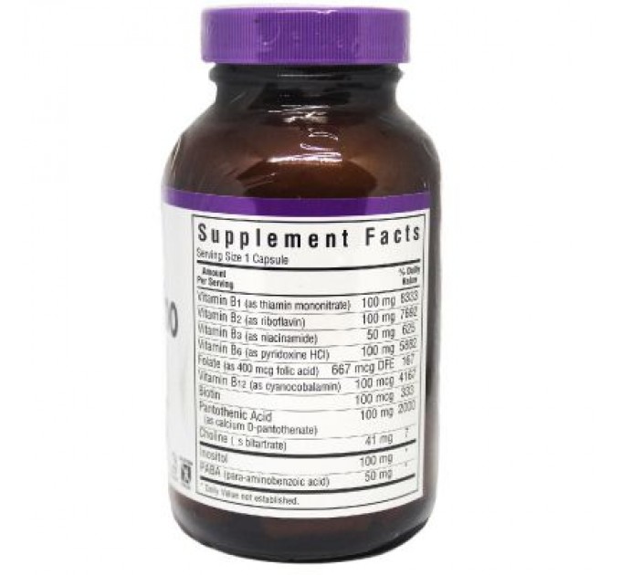 Вітамін Bluebonnet Nutrition В-Комплекс 100, 100 гелевих капсул (BLB-00418)