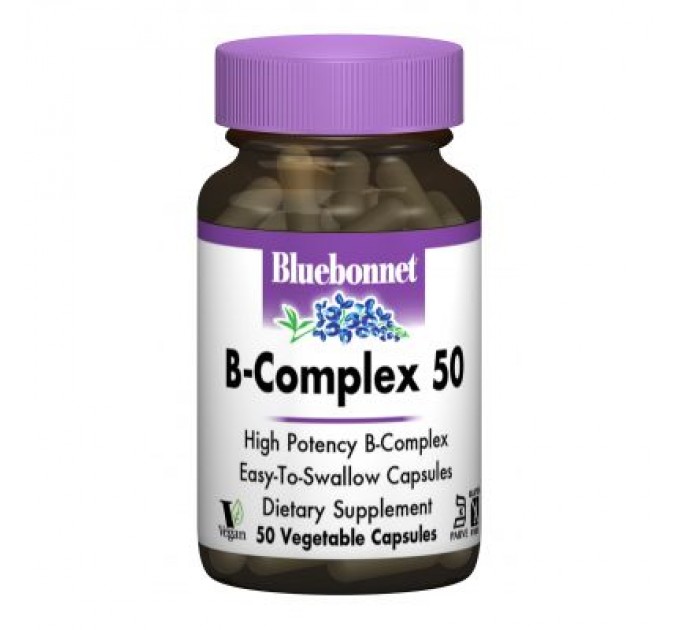Вітамін Bluebonnet Nutrition В-Комплекс 50, 50 гелевих капсул (BLB0410)
