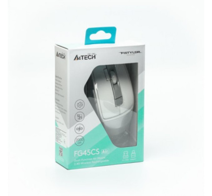 A4Tech Мишка A4Tech FG45CS Air Wireless Silver White (4711421992930)
