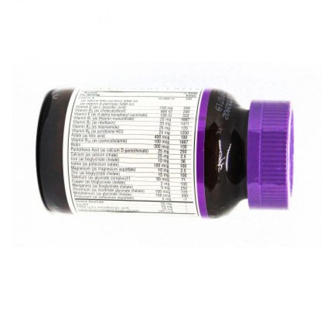 Мультивітамін Bluebonnet Nutrition Мультивітаміни з залізом, MultiONE, 60 гелевих капсул (BLB0128)