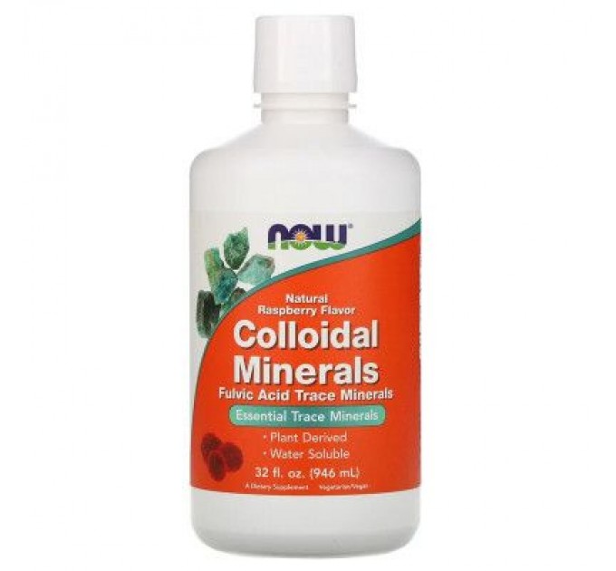 Мінерали Now Foods Колоїдні Мінерали, з натуральним смаком малини, Colloida (NOW-01406)
