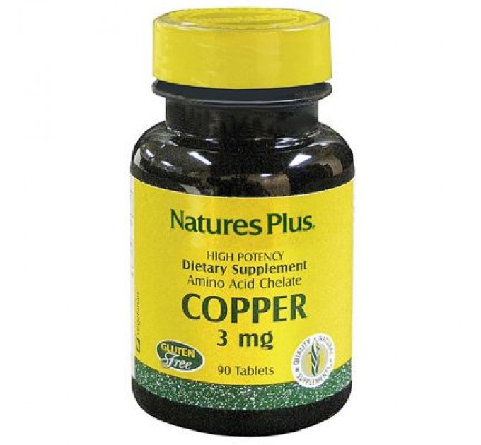 Мінерали Natures Plus Мідь 3мг, 90 таблеток (NAP-03430)