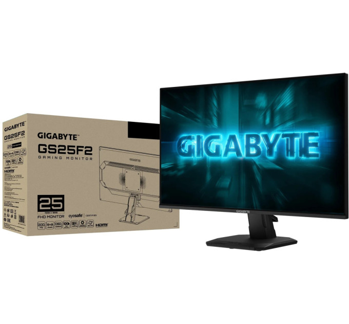 GIGABYTE Монітор Gigabyte 24.5" Gaming GS25F2A IPS Black 240Hz
