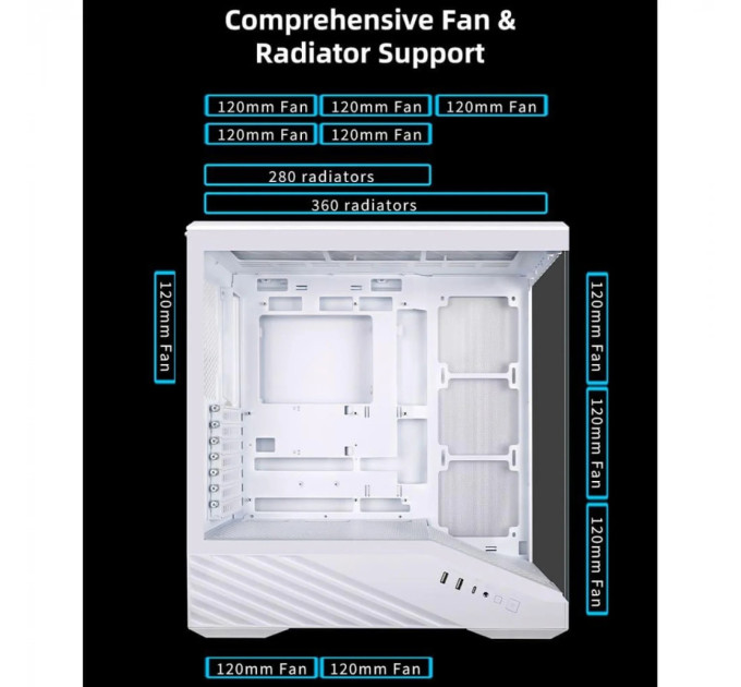 Lian Li Корпус Lian Li Vector V100R White (G99.V100RW.01) без БЖ
