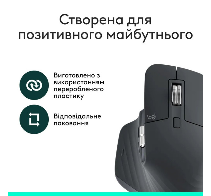 Logitech Миша Bluetooth Logitech MX Master 3S Performance BE Graphite (910-007501)