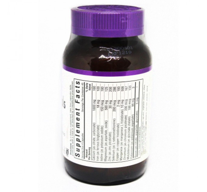 Мінерали Bluebonnet Nutrition Мультімінерали + Бор з Залізом, 180 гелевих капсул (BLB-00212)