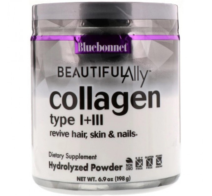 Вітамін Bluebonnet Nutrition Колаген 1 і 3 типу, Beautiful Ally, Collagen Type I + III, п (BLB1508)