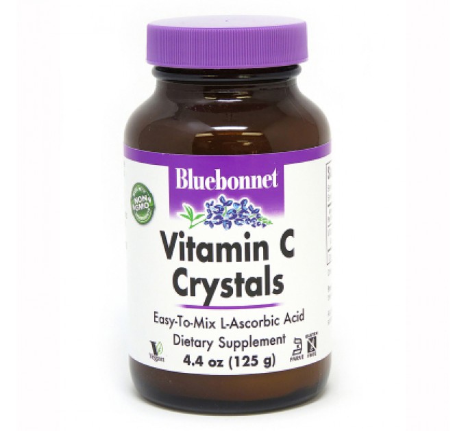 Вітамін Bluebonnet Nutrition Вітамін С в Кристалічній Формі, Vitamin C Crystals, 125 г (BLB0540)