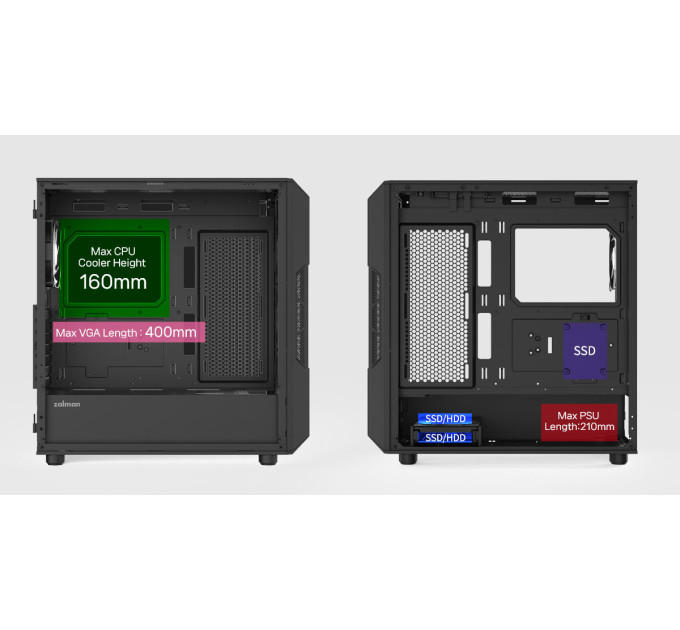 Zalman Корпус Zalman i3 Neo ARGB V2 Black