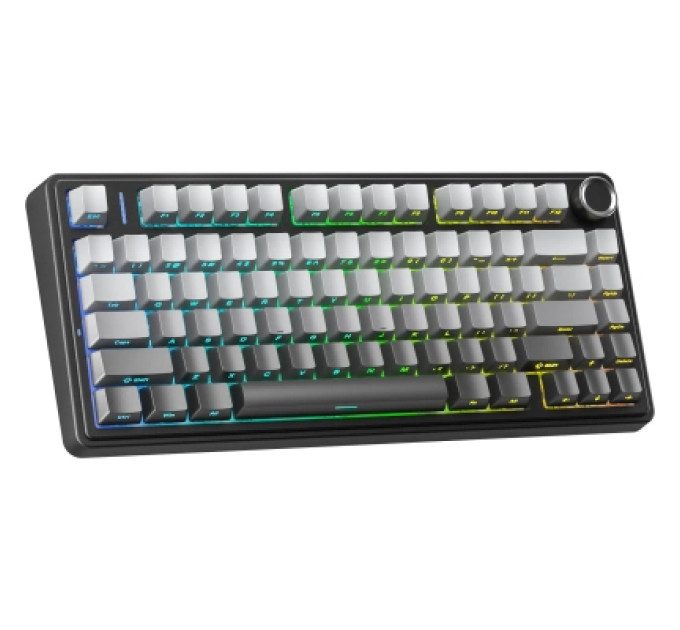Aula Клавіатура Aula F75 Gasket Reaper Switch Hot-Swap RGB Bluetooth/Wireless/USB UA Black/Grey (6948391209913)