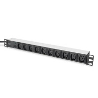 Силовий блок 19" 1U w/PDU 10xC13, 10A, 250V, вилка C14 Digitus (DN-95404)