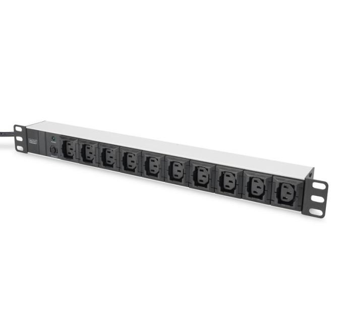 Digitus Силовий блок 19" 1U w/PDU 10xC13, 10A, 250V, вилка C14 Digitus (DN-95404)