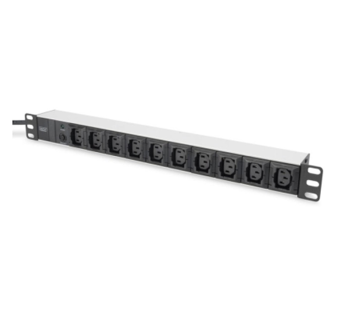 Digitus Силовий блок 19" 1U w/PDU 10xC13, 10A, 250V, вилка C14 Digitus (DN-95404)