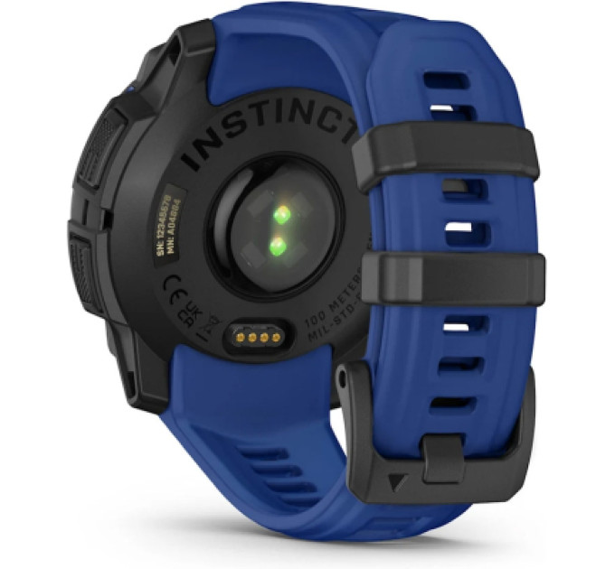 Garmin Смарт-годинник Garmin Instinct 3, 45mm, AMOLED, Black with Bolt Blue Band, GPS смарт-годинник (010-02936-03)