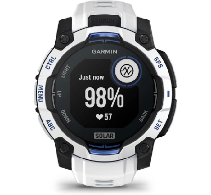 Garmin Смарт-годинник Garmin Instinct 3, 45mm, Solar, Whitestone with Whitestone Band, GPS смарт-годинник (010-02934-03)