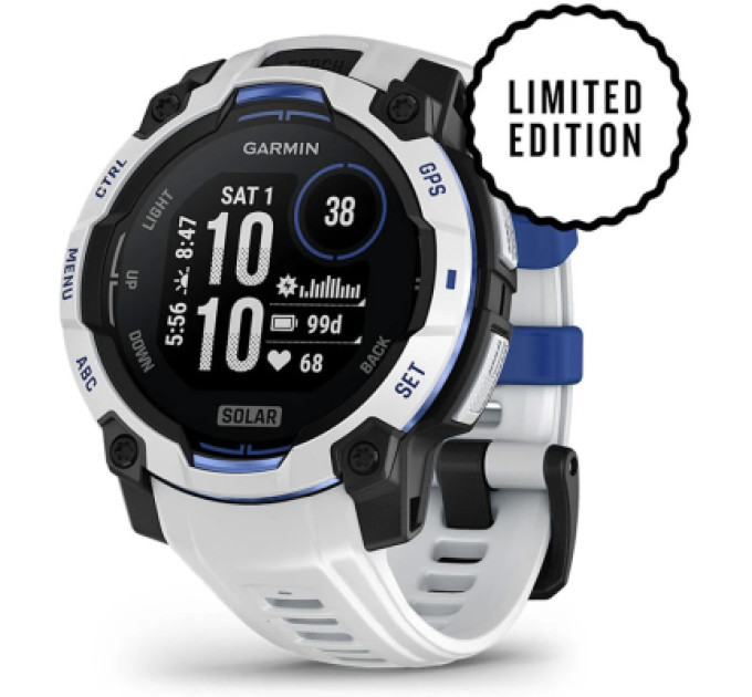 Garmin Смарт-годинник Garmin Instinct 3, 45mm, Solar, Whitestone with Whitestone Band, GPS смарт-годинник (010-02934-03)