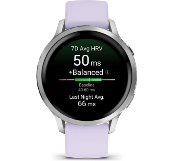 Garmin Смарт-годинник Garmin Venu 4 (41mm), Gray w/ Silver + Periwinkle, GPS смарт-годинник (010-03013-01)