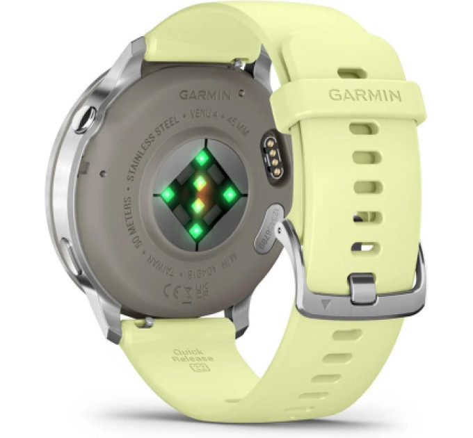 Garmin Смарт-годинник Garmin Venu 4 (45mm), Gray w/ Silver + Citron, GPS смарт-годинник (010-03014-02)