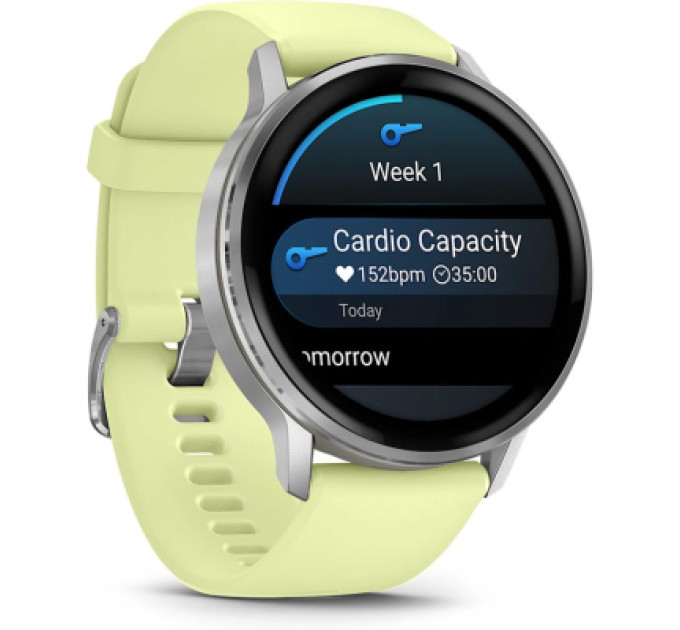 Garmin Смарт-годинник Garmin Venu 4 (45mm), Gray w/ Silver + Citron, GPS смарт-годинник (010-03014-02)