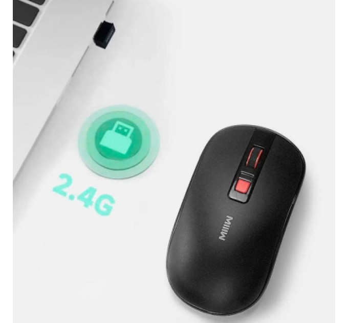 Xiaomi Мишка Xiaomi MiiiW Lite Wireless/Bluetooth Black (MW23M21 Black)