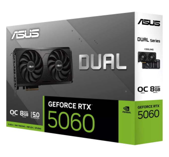 ASUS Відеокарта ASUS GeForce RTX5060 8Gb DUAL OC EVO (DUAL-RTX5060-O8G-EVO)