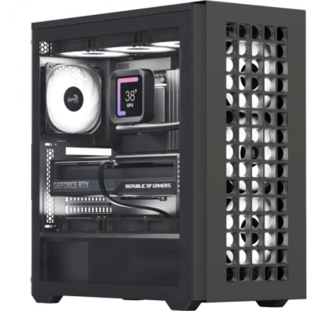 Корпус AeroCool D502A-G-BK-v1 Black (ACCM-DS02043.11)