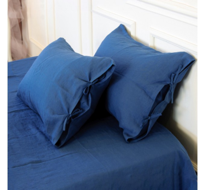 Наволочка MirSon Льон Natural Linen 50х50 Bluebottle (2200005372098)