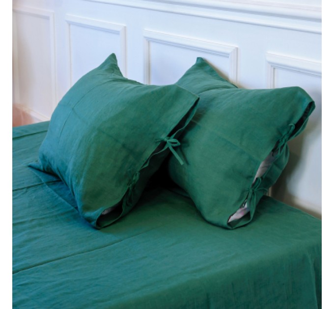 Наволочка MirSon Льон Natural Linen 50х50 Green Apple (2200005372104)