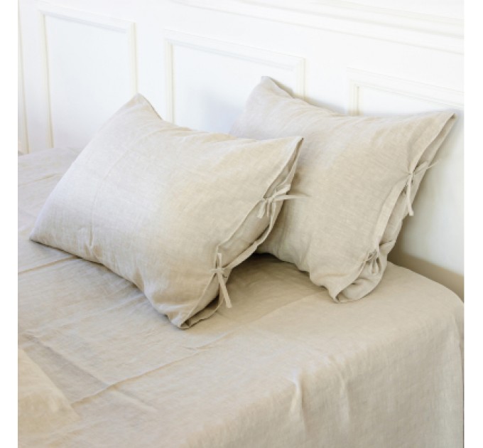 Наволочка MirSon Льон Natural Linen 50х50 Grey sky (2200005372081)