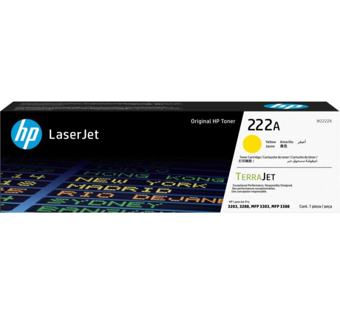 HP Картридж HP 222A CLJ Pro 3203/3303 Yellow (W2222A)