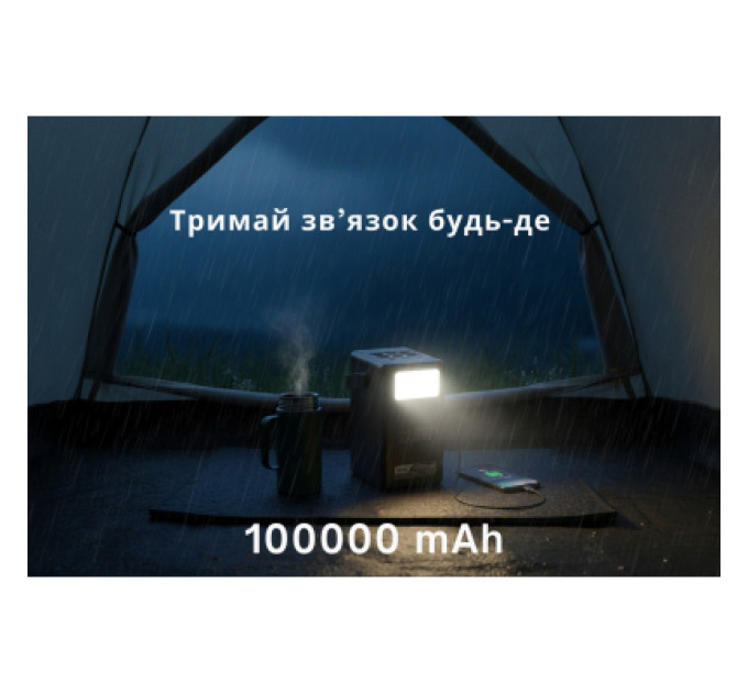 HOCO Батарея універсальна HOCO 100000mAh Endure 22.5W PD, QC, LED Lamp, Black (DB03 / 714721)