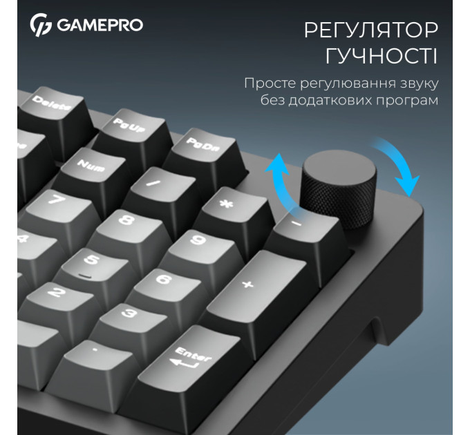 GamePro Клавіатура бездротова GamePro Asgard Drakkar Keychron Super Red Switch Black (MK305BK)