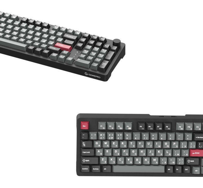 GamePro Клавіатура бездротова GamePro Asgard Drakkar Keychron Super Red Switch Black (MK305BK)
