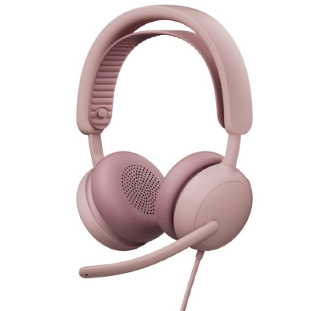 Logitech Навушники Logitech Zone Wired 2 USB Rose (981-001620)