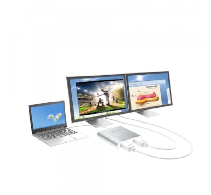 J5create Адаптер USB-A to 2xHDMI F dual display J5create (JUA365-N)