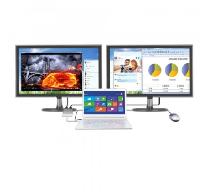 J5create Адаптер USB-A to 2xHDMI F dual display J5create (JUA365-N)