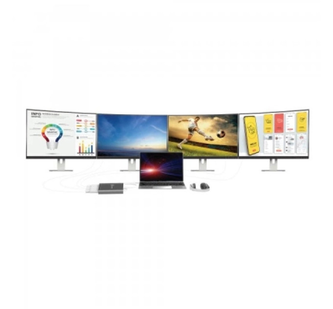 J5create Адаптер USB-C to 4xHDMI F quad display J5create (JCA366-N)