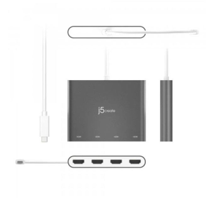 J5create Адаптер USB-C to 4xHDMI F quad display J5create (JCA366-N)