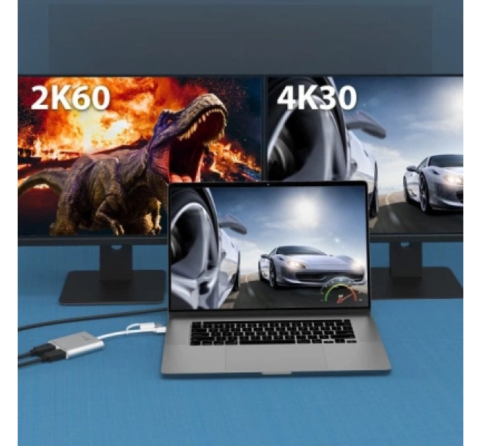 J5create Адаптер USB-C/A to 2xHDMI F dual display J5create (JCA365-N)