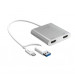 J5create Адаптер USB-C/A to 2xHDMI F dual display J5create (JCA365-N)