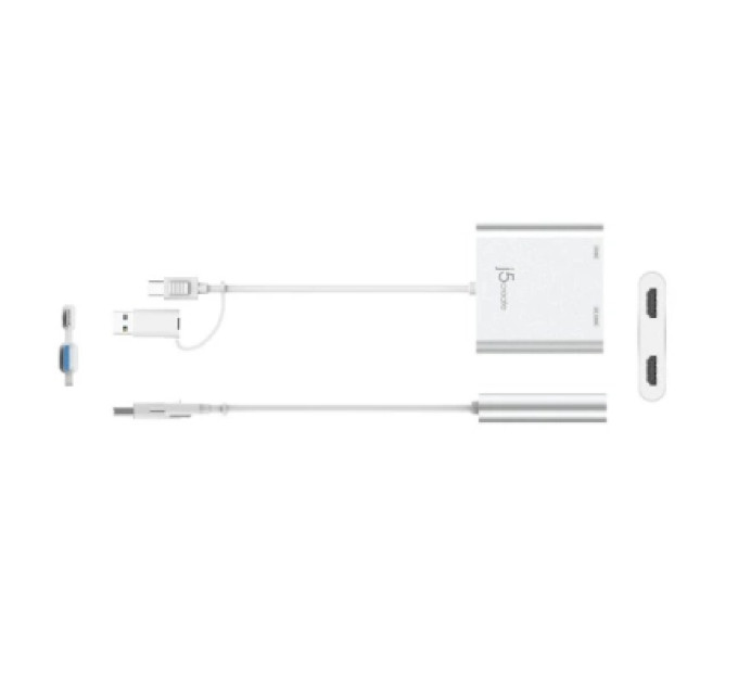 J5create Адаптер USB-C/A to 2xHDMI F dual display J5create (JCA365-N)